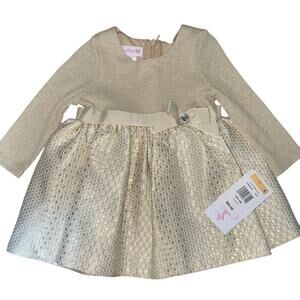 Bonnie Baby Girl 12M Dress Special Occasions Fairy Princess Foil Formal Holiday
